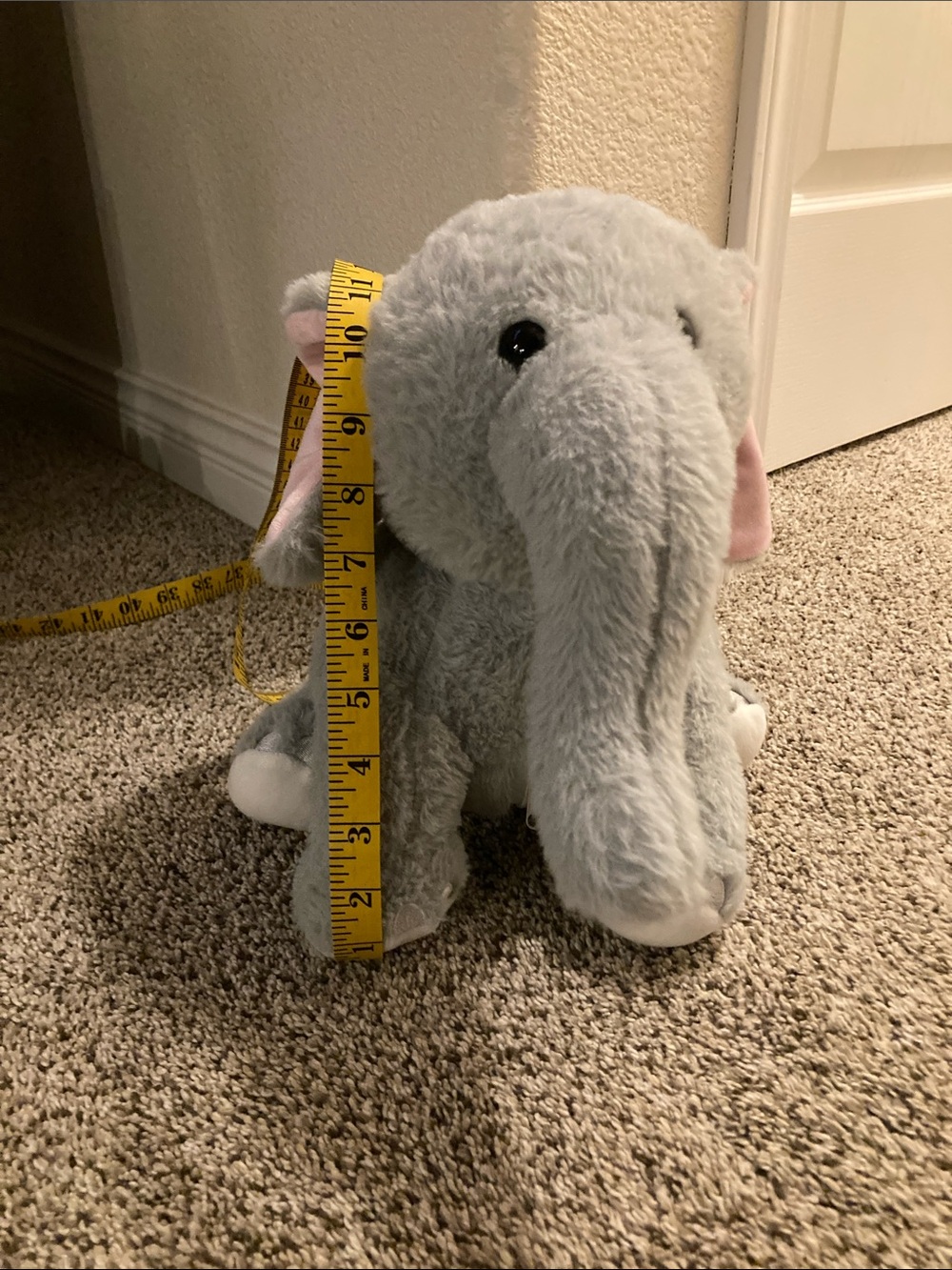Plush Grey Elephant with babies